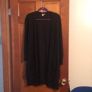 Black Knit Cardigan Sweater